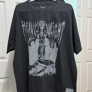 Dark Tee with Metallic Graphic